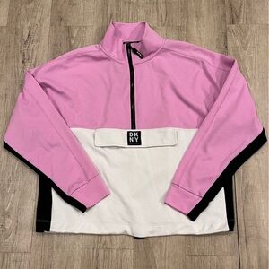 DKNY Sport Sweatshirt in Pink and White XL